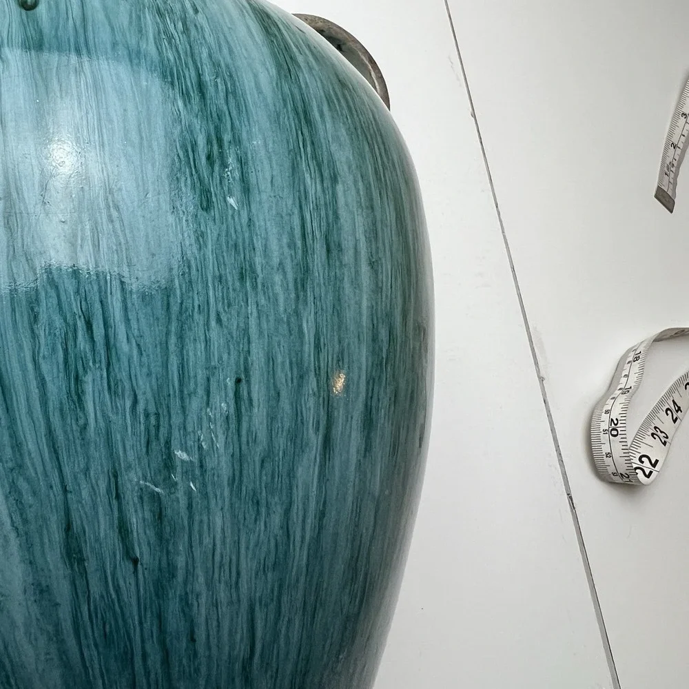 Faux Drip Glaze Wall Vase 12